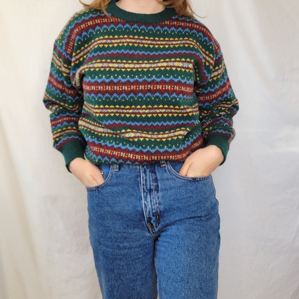 Colorful Vintage 80s Sweater